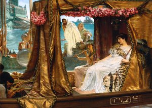 De ontmoeting van Antonius en Cleopatra